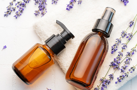 Lavender spa. Lavender  natural essential oil and fresh lavender, a Health & Medical Photo by Olena Rudo