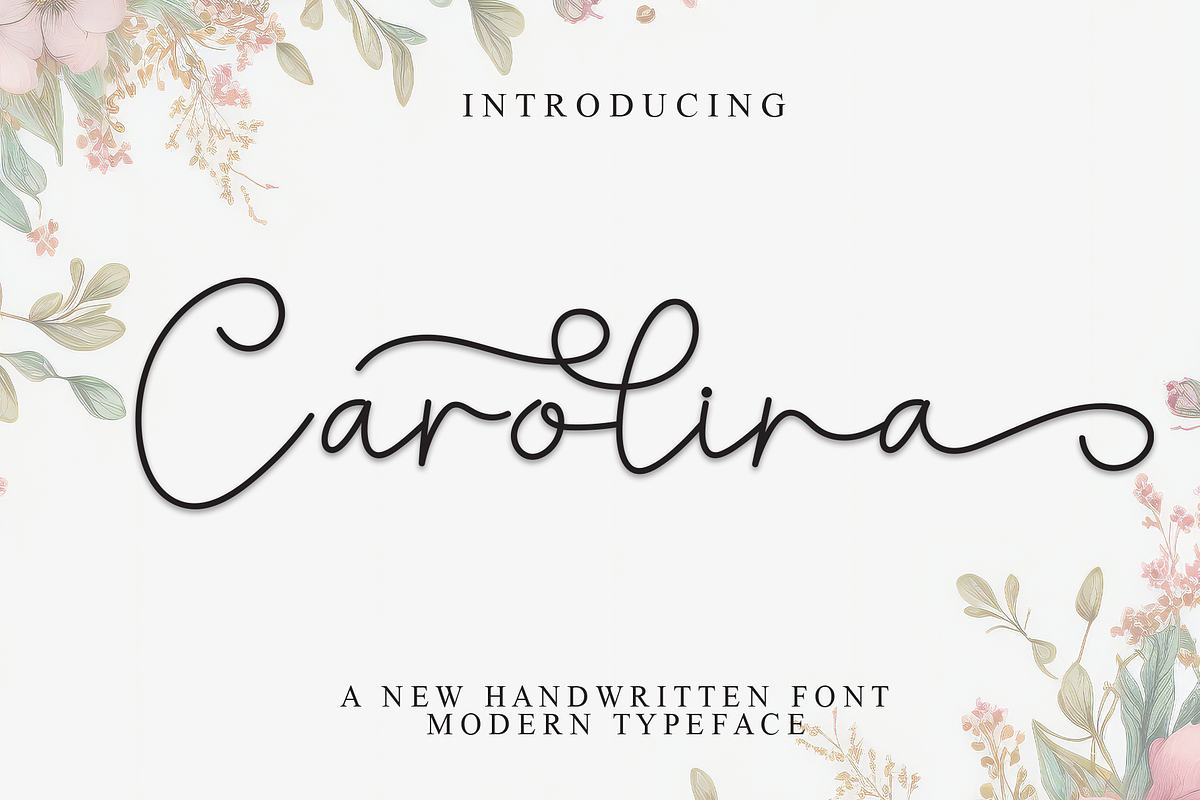 Carolina | Script Font, a Handwritten Font by Scratchones (Photo 1 of 9)