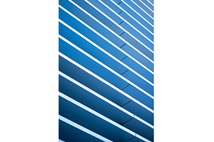 Abstract blue architectural facade, an Architecture Photo by volodymyrshtun13795