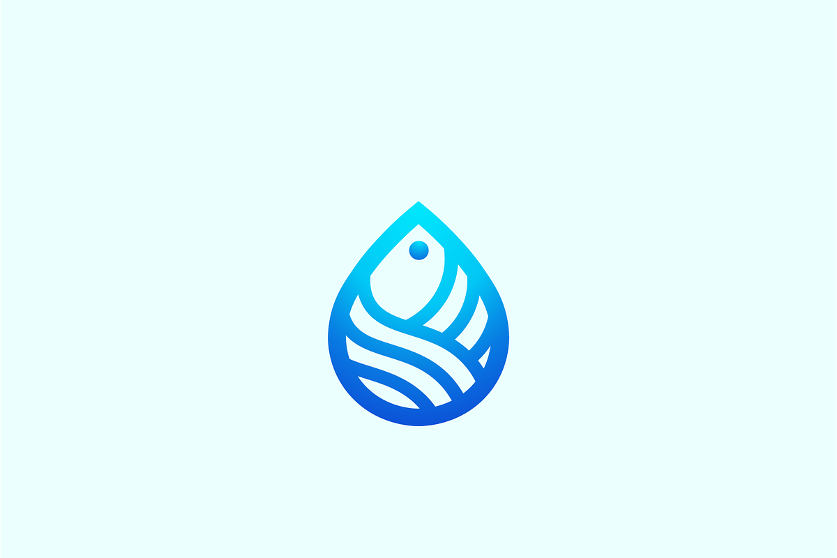 Fish Drop logo 4, a Branding & Logo Template by D | S Creative Design (Photo 1 of 3)