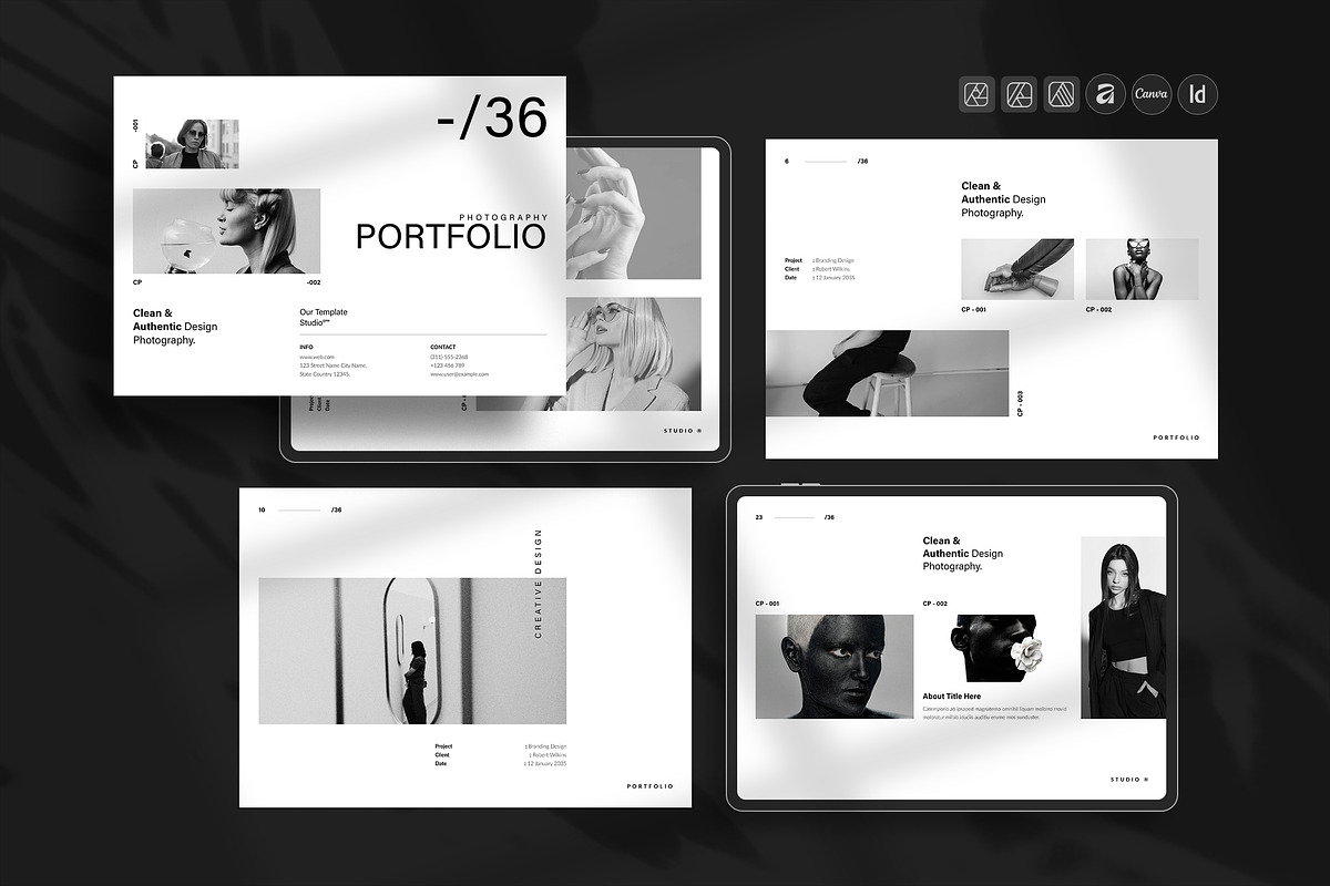 Photography Portfolio Template, a Brochure Template by TemplateFolio-Shop (Photo 1 of 20)