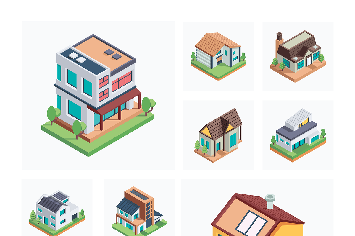 House Isometric Icons, a Duotone Icon by Vectors Market (Photo 6 of 12)