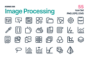 55 Image Processing Icons, an Outline Icon by Iconic Era (Thumbnail 1 of 3)