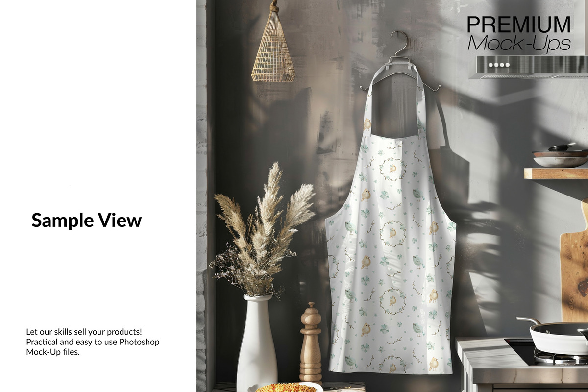 3 Types of Kitchen Apron Mockups, an Apparel Mockup by mock-ups (Photo 9 of 12)