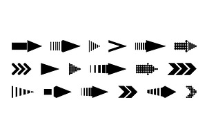 Black arrow collection with narrow, an Object Illustration by art PVP - market