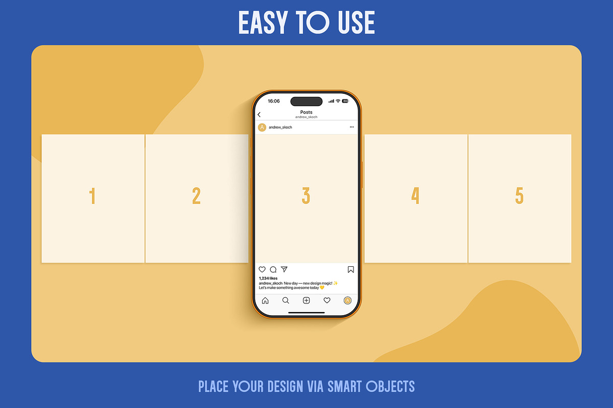 Instagram Carousel Mockup, a Mockup by Andrew Skoch Design