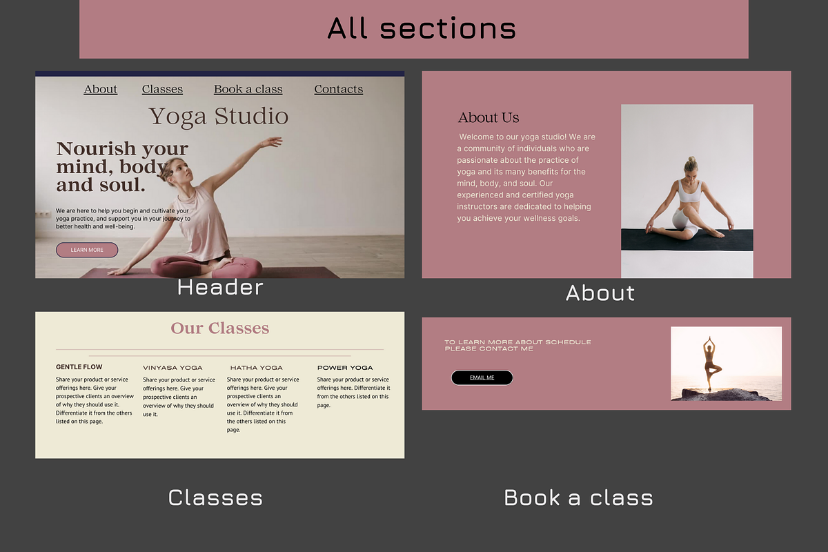 Yoga studio Canva website Template, a Websites & App Template by Amiraliya (Photo 3 of 5)