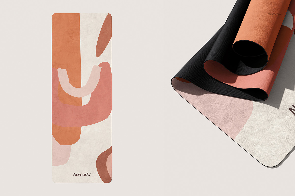 Microfiber Suede Yoga Mat Mockup Set, a Merchandise Mockup by creatsy5 (Photo 6 of 16)