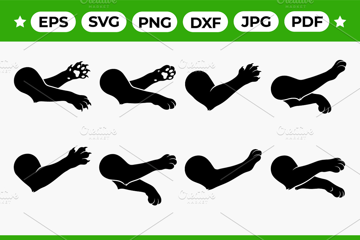 Animal Paw Limb Silhouette Vector, an Object Graphic by Artonix (Photo 1 of 3)