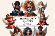 TERRACOTTA ANGELS CLIPART PACK, a Person Illustration by Daring Digies (Thumbnail 1 of 7)