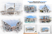 Canvas Watercolor Paint Art Effect, an Action Add-On by MRI STUDIO (Thumbnail 1 of 16)