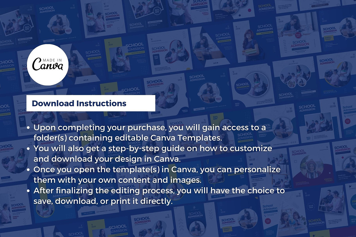 School Admission Canva Flyer Bundle, a Social Media Template by MK Creatives (Photo 2 of 2)
