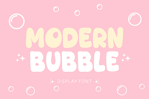 Modern Bubble - Display Font, a Font by KiddoGlyphs Studio