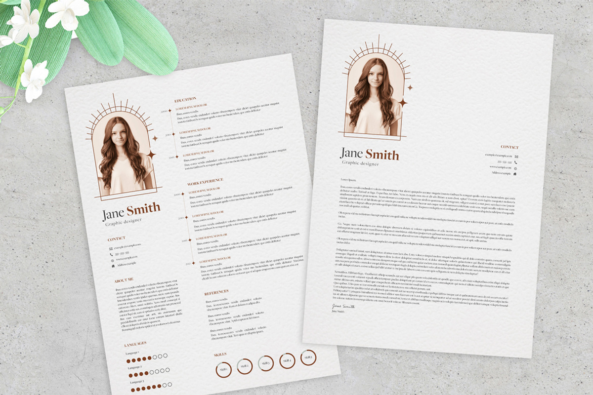 Aesthetic Style Resume & CoverLetter, a Print Template by McLittle Stock (Photo 1 of 2)