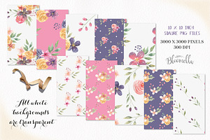 Festival Patterns Floral Flowers Set