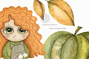 Watercolor Cute Thanksgiving Set, an Object Graphic by OrangePeafowlArt (Thumbnail 5 of 15)