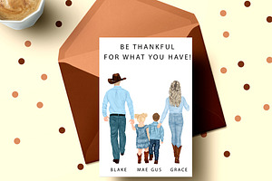 Cowboy Family Clipart,Western Family