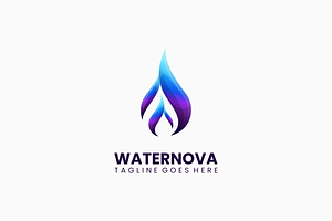 Water Nova Gradient Colorful Logo, a Branding & Logo Template by Artnivora.Std