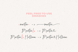 Martin&Hellen / Font With Swashes