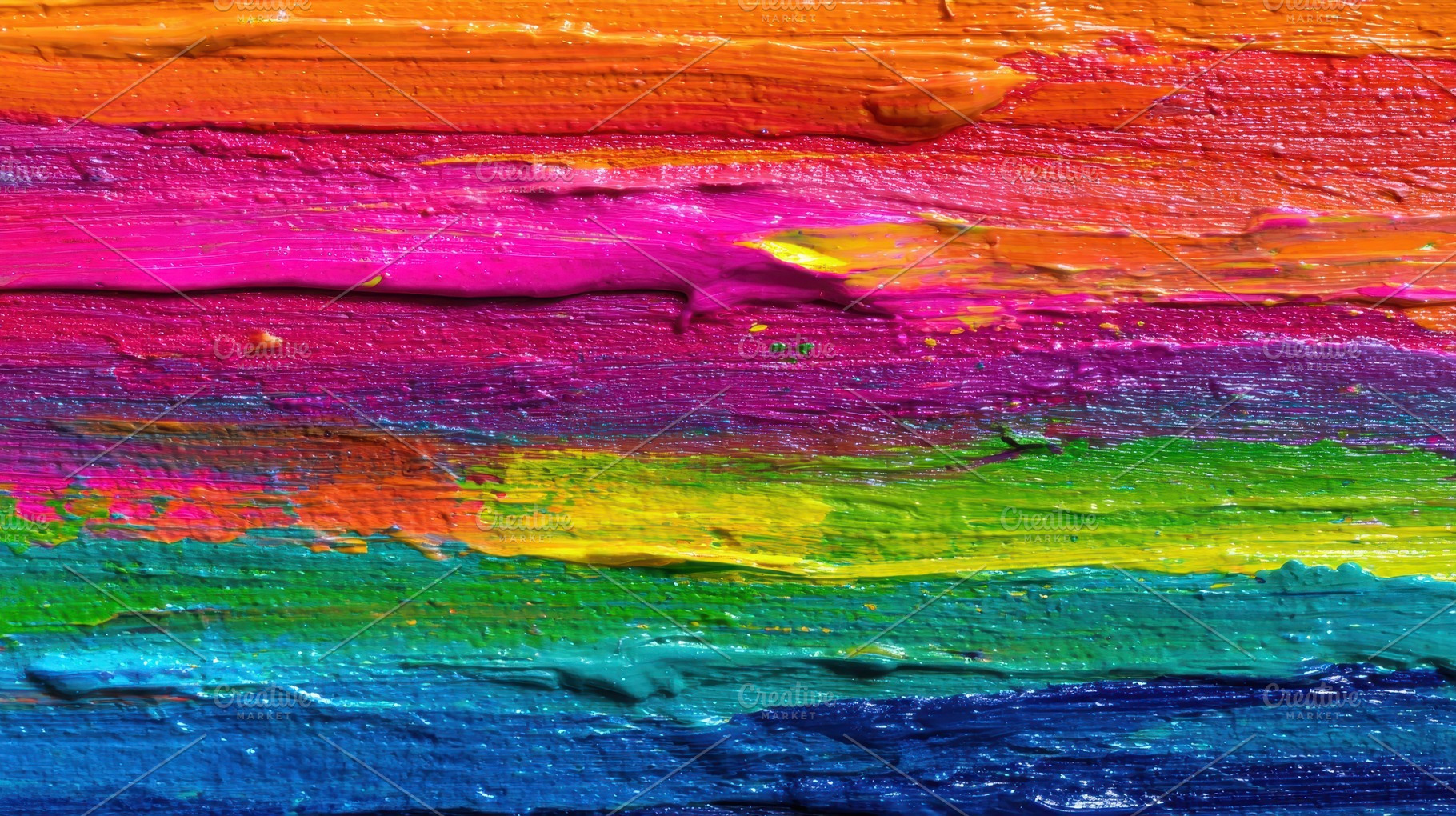 Bright multicolored abstract paintin, a Photo by Pavel_design