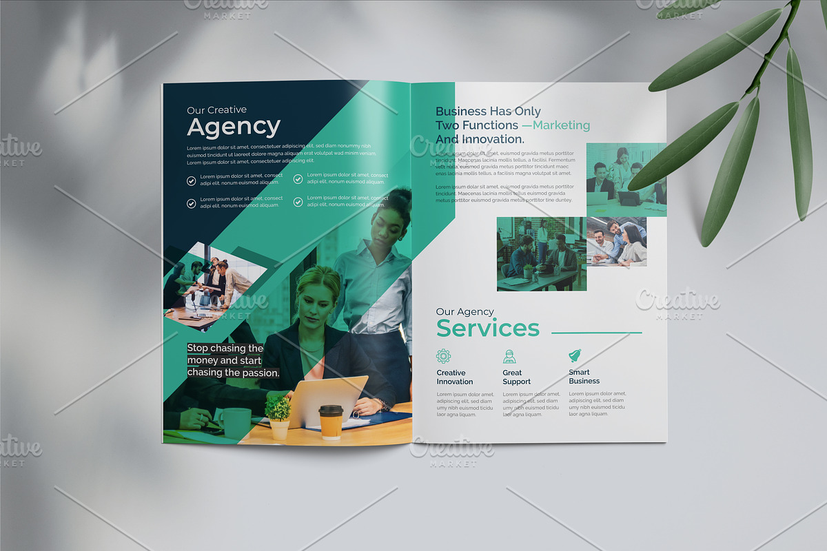 Agency Bifold Brochure, a Brochure Template by Cristal Pioneer (Photo 3 of 3)