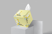 Square Tissue Box Mockups, a Packaging Mockup by DesignNeutrons (Thumbnail 5 of 6)