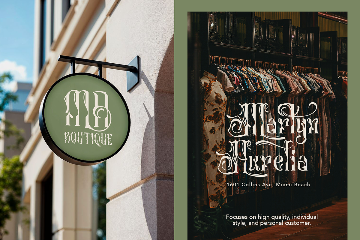 Glorivane - Victorian Display Font, a Blackletter Font by madeDeduk (Photo 5 of 8)