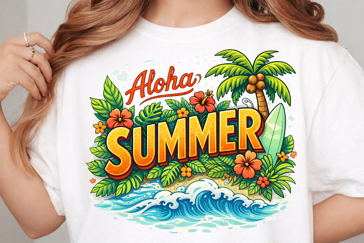Summer Text Decoration Nature, an Illustration by DreamArtGraphic (Photo 2 of 4)
