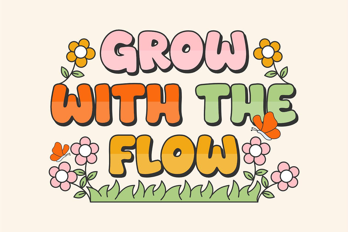 Kind Soul - Playful Groovy Font, a Handwritten Font by Keithzo (Photo 3 of 8)