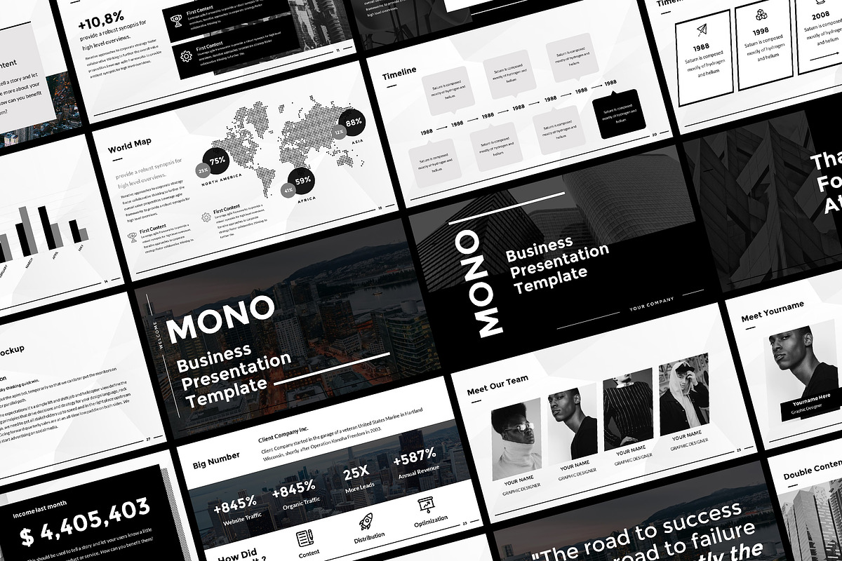 Mono Business Presentation, a Presentation Template by Fitra Noor (Photo 1 of 4)