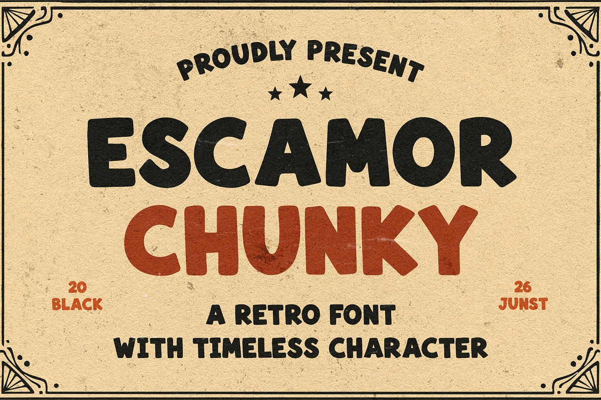 Escamor, a Sans Serif Font by Black Junst (Photo 1 of 7)
