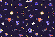 Cosmic childish seamless patterns, a Pattern Graphic by Good Studio (Thumbnail 4 of 8)