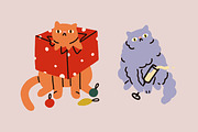 Cute, funny Christmas cats set, an Animal Illustration by Good Studio (Thumbnail 8 of 22)