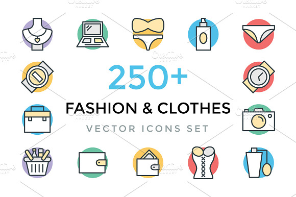 250 Fashion And Clothes Icons