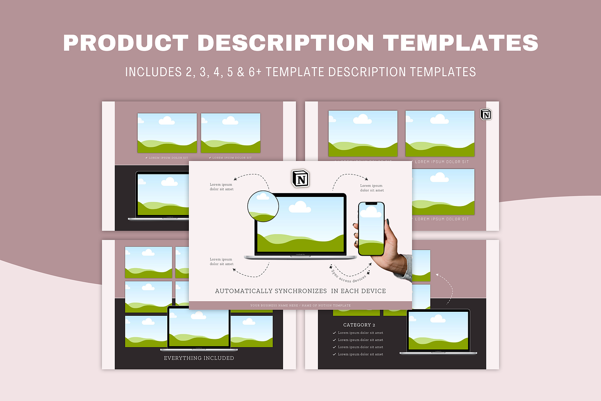 Digital Product Mockup -Notion Canva, a Merchandise Mockup by Designs by Darowan (Photo 5 of 10)