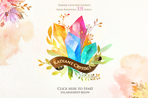 Radiant Crystals Graphic Set