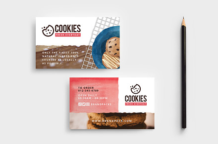 Cookie Shop Business Card Template, a Business Card Template by BrandPacks