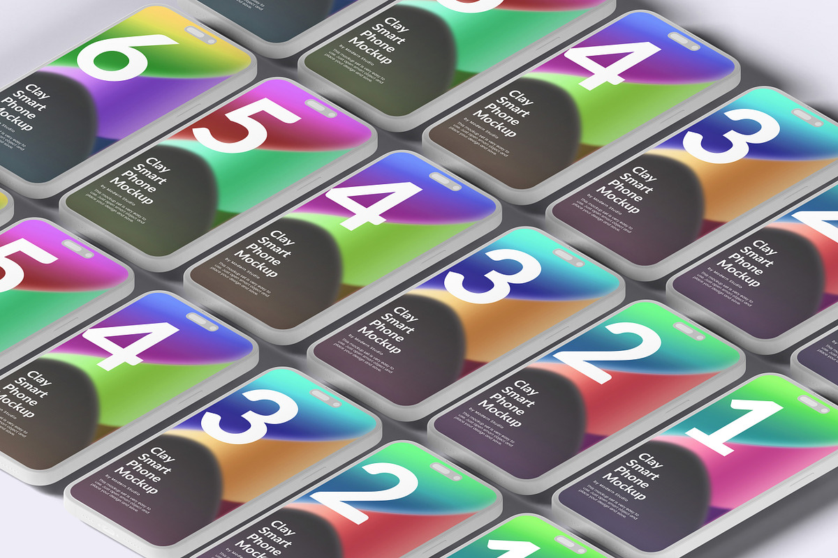 Clay iPhone 14 Pro Mockup - 18 Scene, an iPhone Mockup by Modern Studio (Photo 9 of 22)