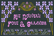 Art Nouveau Graphics & Font, a Graphic by Liz Kohler Brown (Thumbnail 1 of 33)