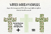 Watercolor Holiday Christmas Crosses, an Illustration by La Bella Rue (Thumbnail 4 of 4)