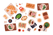 Food & dishes, top view set, a Food Illustration by Good Studio (Thumbnail 3 of 3)