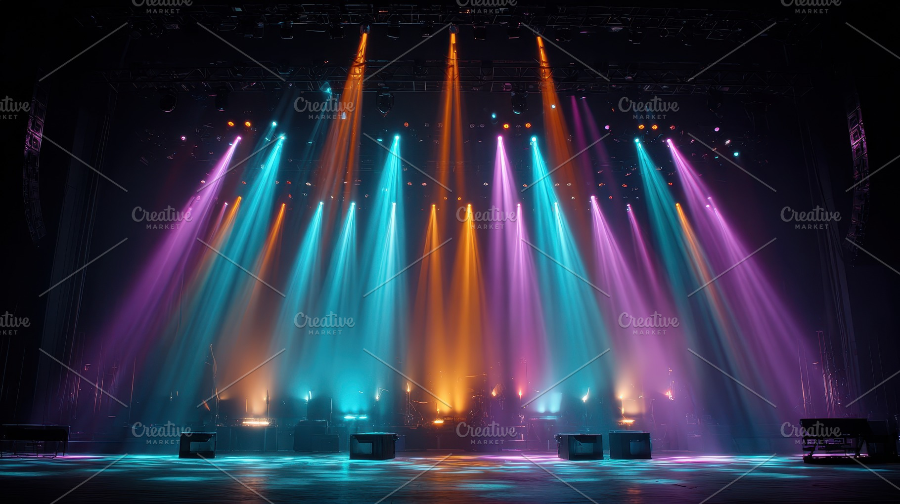 Concert Stage Lighting Design Colorf, a Photo by Pixeness Studio