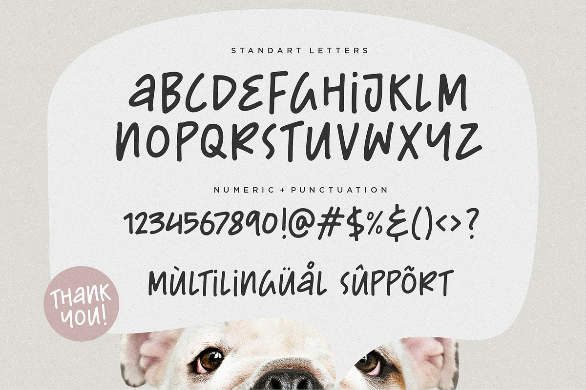 Cute Puppies - Handwritten Font, a Handwritten Font by Letterative Studio (Photo 5 of 5)