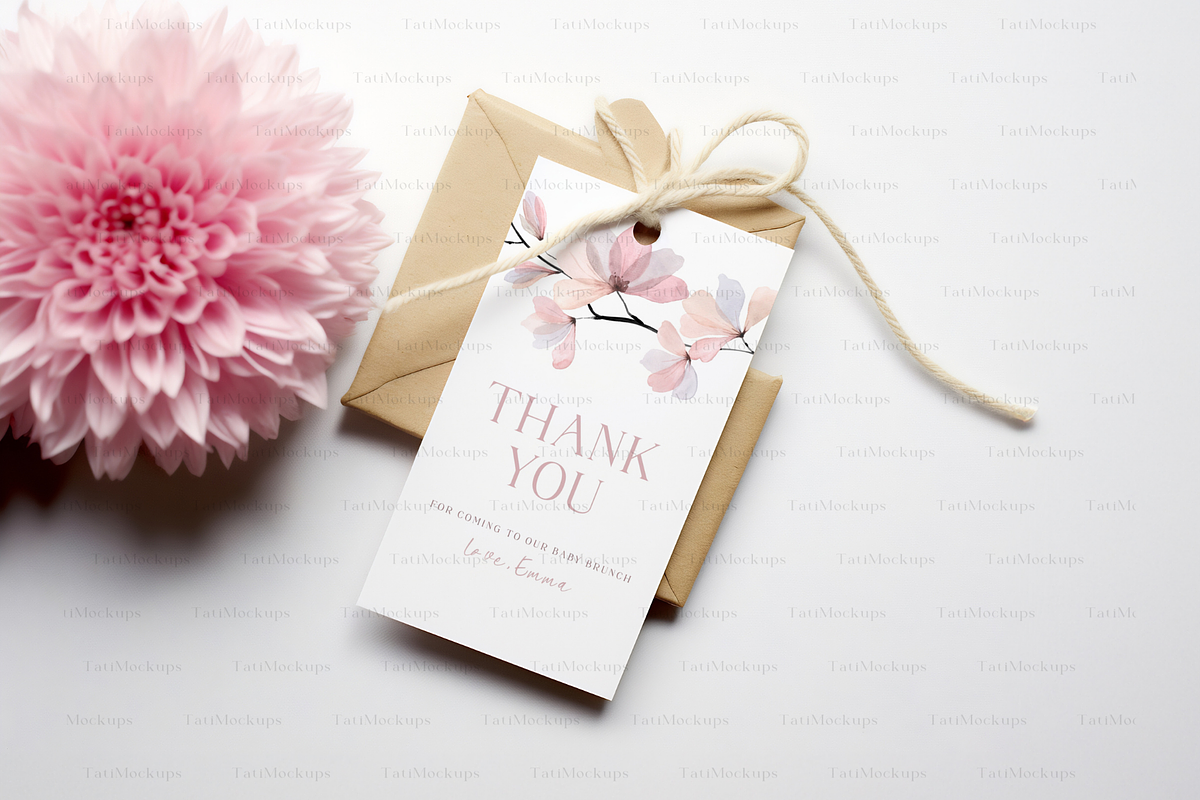 Gift Tag Mockup, 2x3.5 Tag Mockup, a Product Mockup by TatiMockup (Photo 4 of 6)
