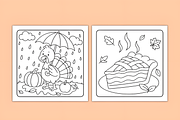 Thanksgiving Simple Coloring Pages, a Seasonal Illustration by Coco Bloom (Thumbnail 3 of 4)