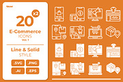 E-Commerce Icons vol 1, a Solid Icon by Tekuni (Thumbnail 1 of 8)