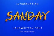 Sanday - Creative Handwritten Font, a Script Font by Naistudio (Thumbnail 1 of 7)