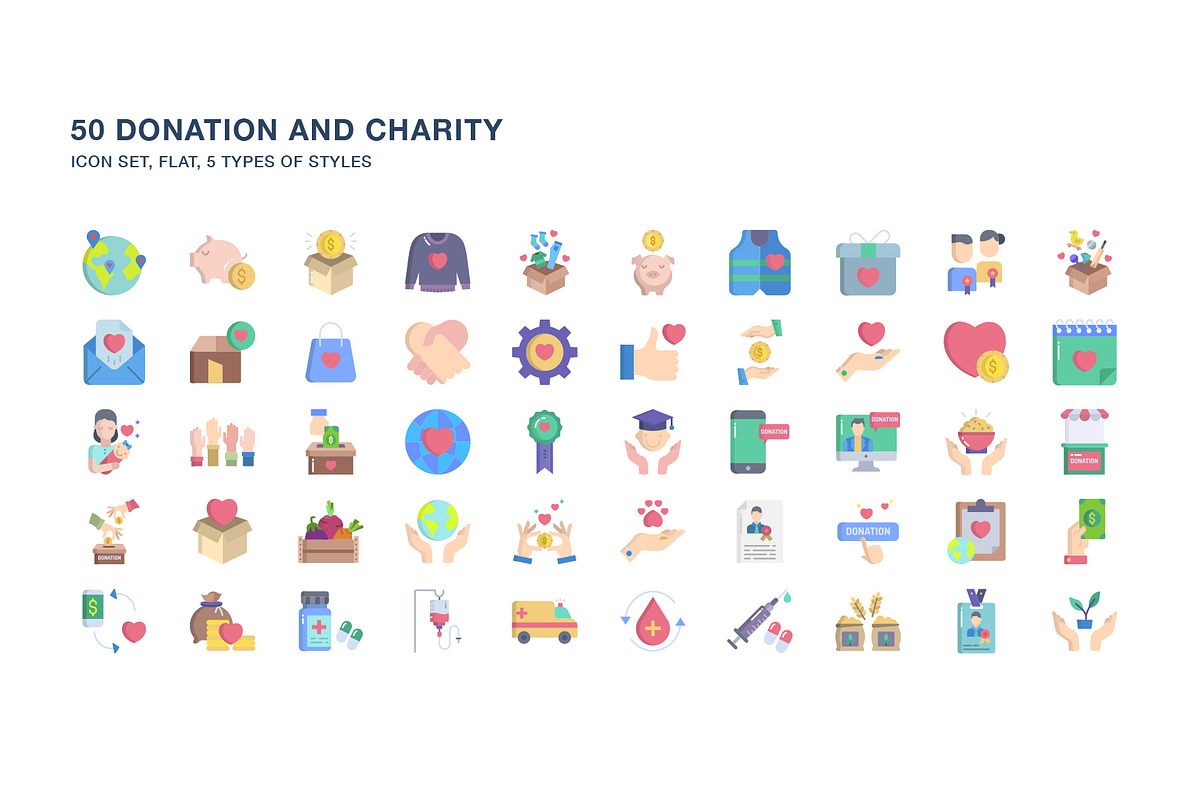 Donation and Charity icon set, a Solid Icon by Icongeek26 (Photo 6 of 6)