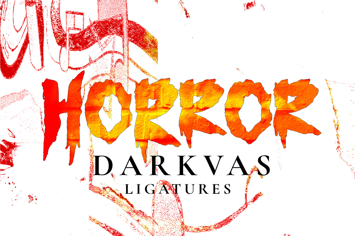 Darkvas -Scary and cool display font, a Font by Fontcastle (Photo 4 of 6)