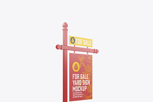 Wooden Real Estate Sign Mockup